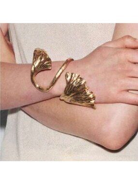 Aurelia Gilded Shell Cuff Bracelet